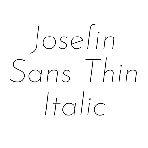 Josefin Sans Thin Italic