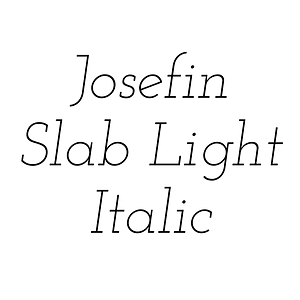 Josefin Slab Light Italic
