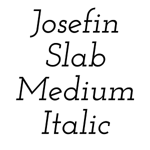 Josefin Slab Medium Italic