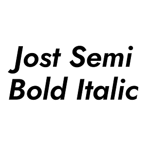 Jost Semi Bold Italic