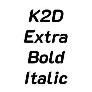 K2D Extra Bold Italic