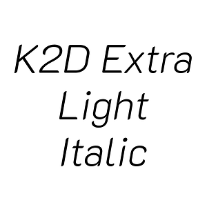 K2D Extra Light Italic