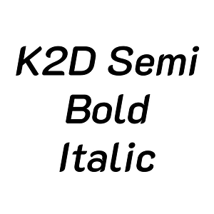 K2D Semi Bold Italic