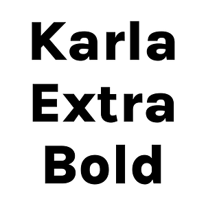 Karla Extra Bold