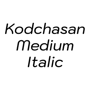 Kodchasan Medium Italic