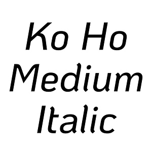 Ko Ho Medium Italic
