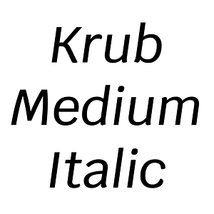 Krub Medium Italic