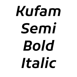 Kufam Semi Bold Italic