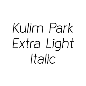 Kulim Park Extra Light Italic