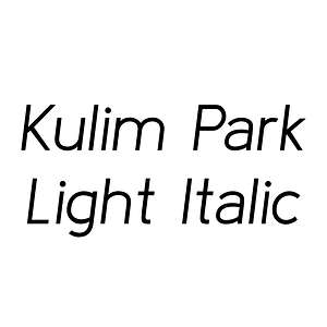 Kulim Park Light Italic