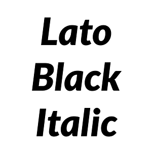 Lato Black Italic