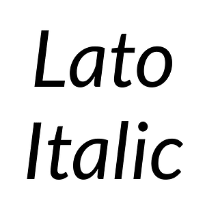 Lato Italic