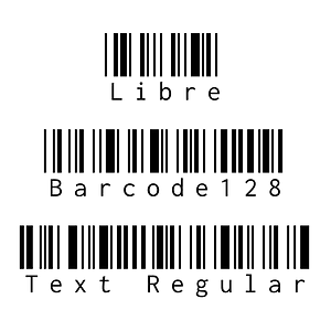 Libre Barcode128 Text Regular