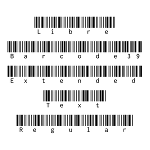 Libre Barcode39 Extended Text Regular