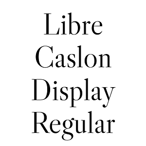 Libre Caslon Display Regular