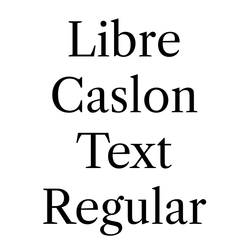 Libre Caslon Text Regular - Free fonts on creazilla.com