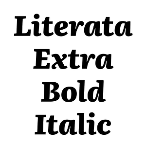 Literata Extra Bold Italic