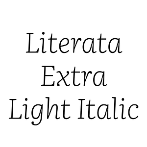 Literata Extra Light Italic