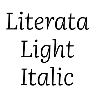 Literata Light Italic