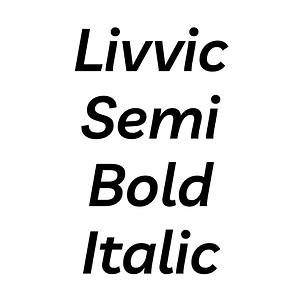 Livvic Semi Bold Italic