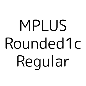 MPLUS Rounded1c Regular