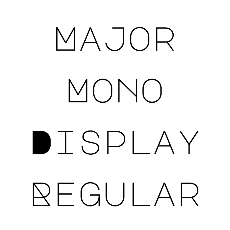 Major Mono Display Regular - Free fonts on creazilla.com