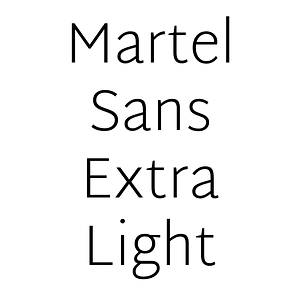 Martel Sans Extra Light