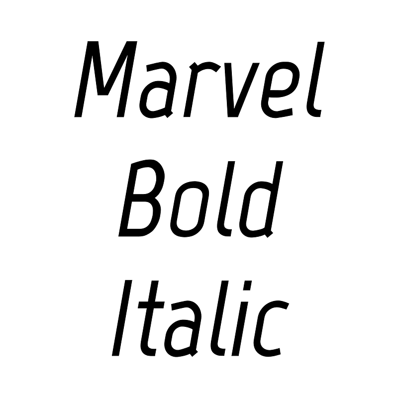 Marvel Bold Italic