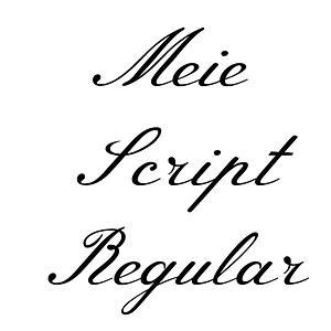 Meie Script Regular