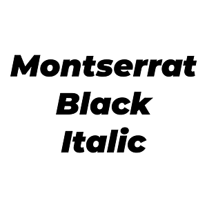 Montserrat Black Italic