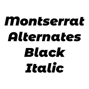 Montserrat Alternates Black Italic