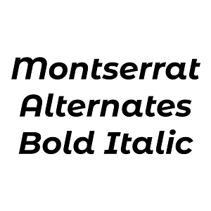 Montserrat Alternates Bold Italic