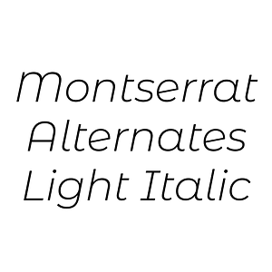 Montserrat Alternates Light Italic