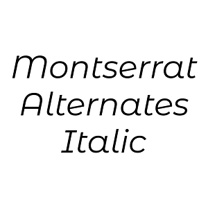 Montserrat Alternates Italic