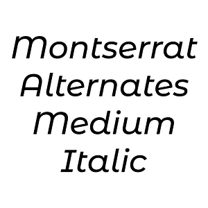 Montserrat Alternates Medium Italic