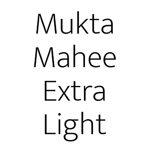Mukta Mahee Extra Light