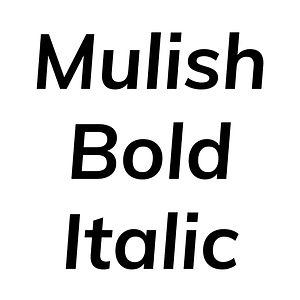 Mulish Bold Italic