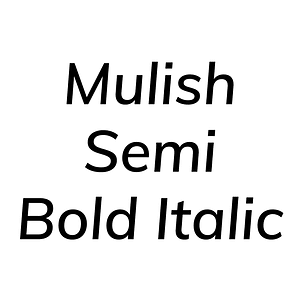 Mulish Semi Bold Italic