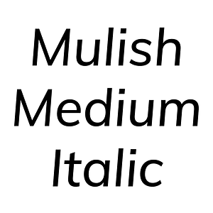 Mulish Medium Italic