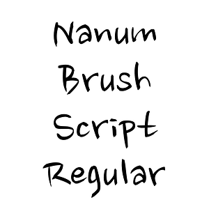 Nanum Brush Script Regular