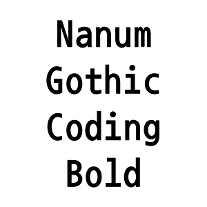 Nanum Gothic Coding Bold