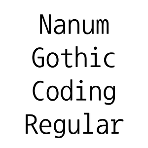 Nanum Gothic Coding Regular