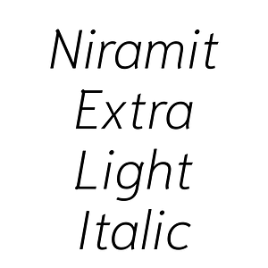 Niramit Extra Light Italic