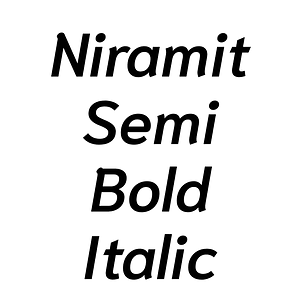 Niramit Semi Bold Italic