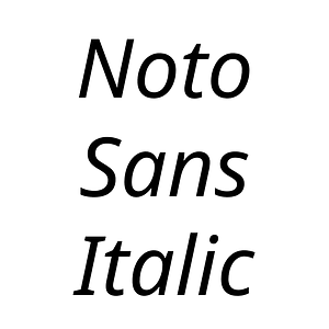 Noto Sans Italic