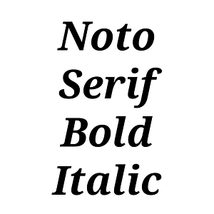Noto Serif Bold Italic