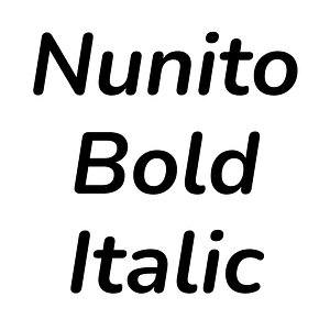 Nunito Bold Italic