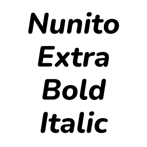 Nunito Extra Bold Italic