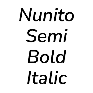 Nunito Semi Bold Italic