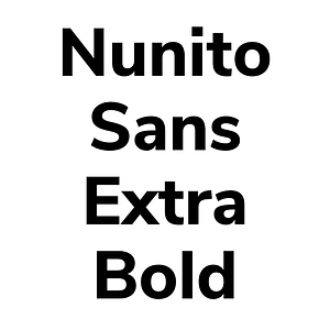 Nunito Sans Extra Bold